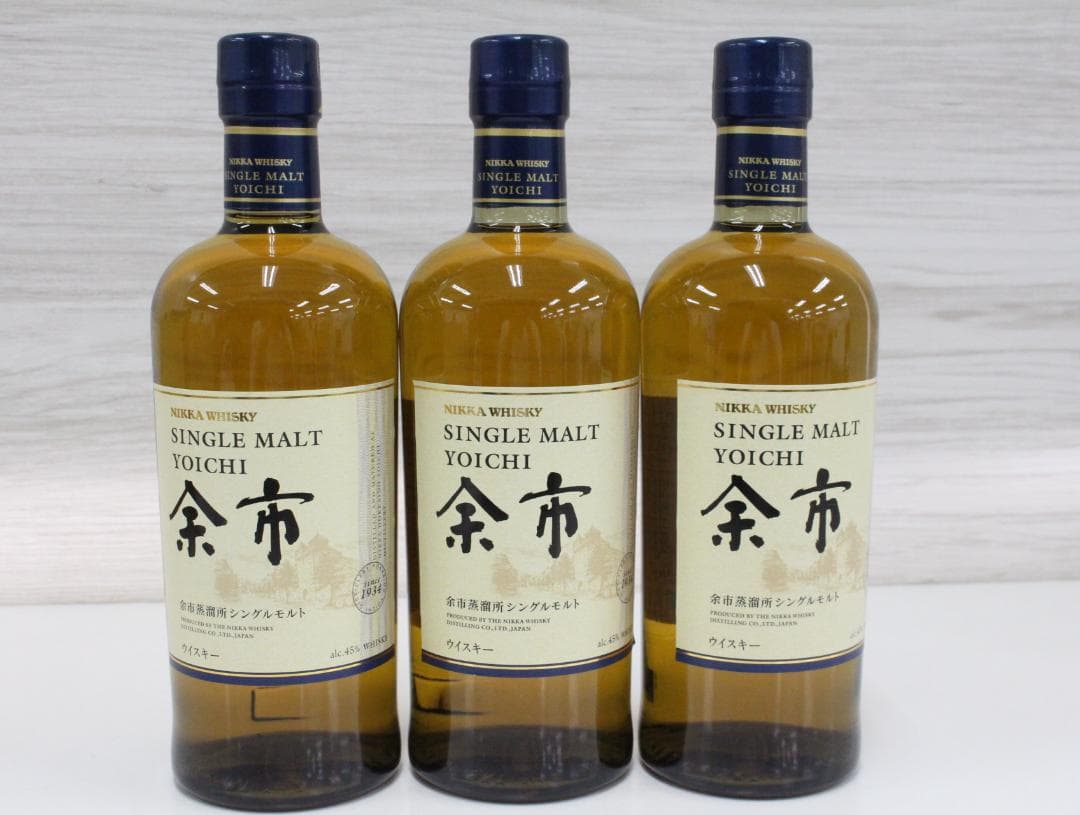 ▲未開栓 3本セット シングルモルト余市 700ml45％ ニッカウヰスキー