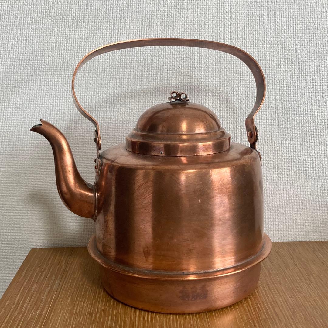 希少 ヴィンテージ 銅製 ケトル やかん 北欧 大きめ コッパー スウェーデン製