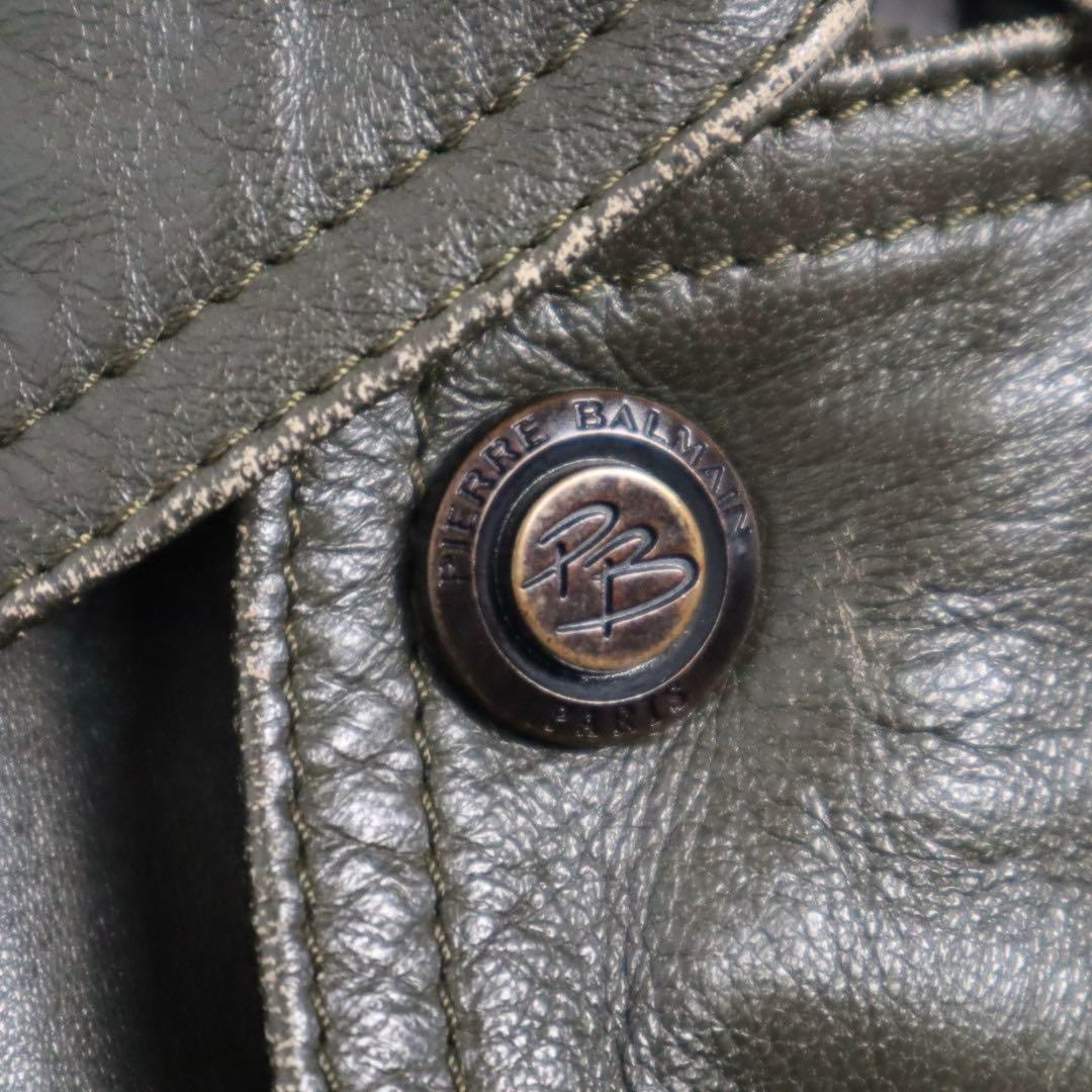 Vintage archive balmain 短丈 A2 レザージャケット