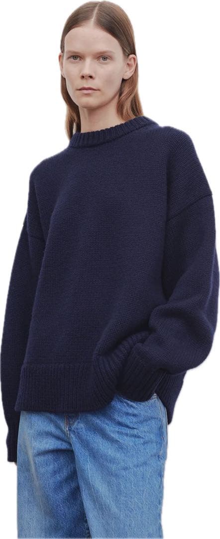 【新品未使用】The Row Opheliaウール＆カシミヤニット ネイビーXS