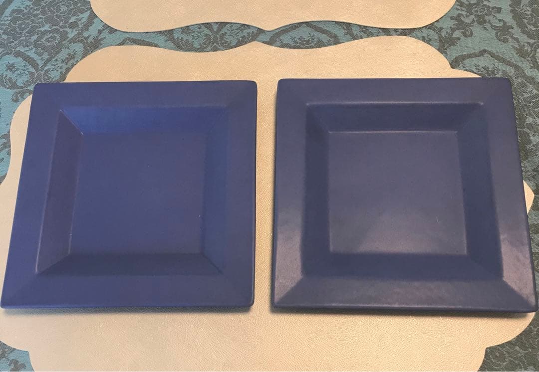 フランス製陶器MOLIN モランスクエアプレート2枚セット
