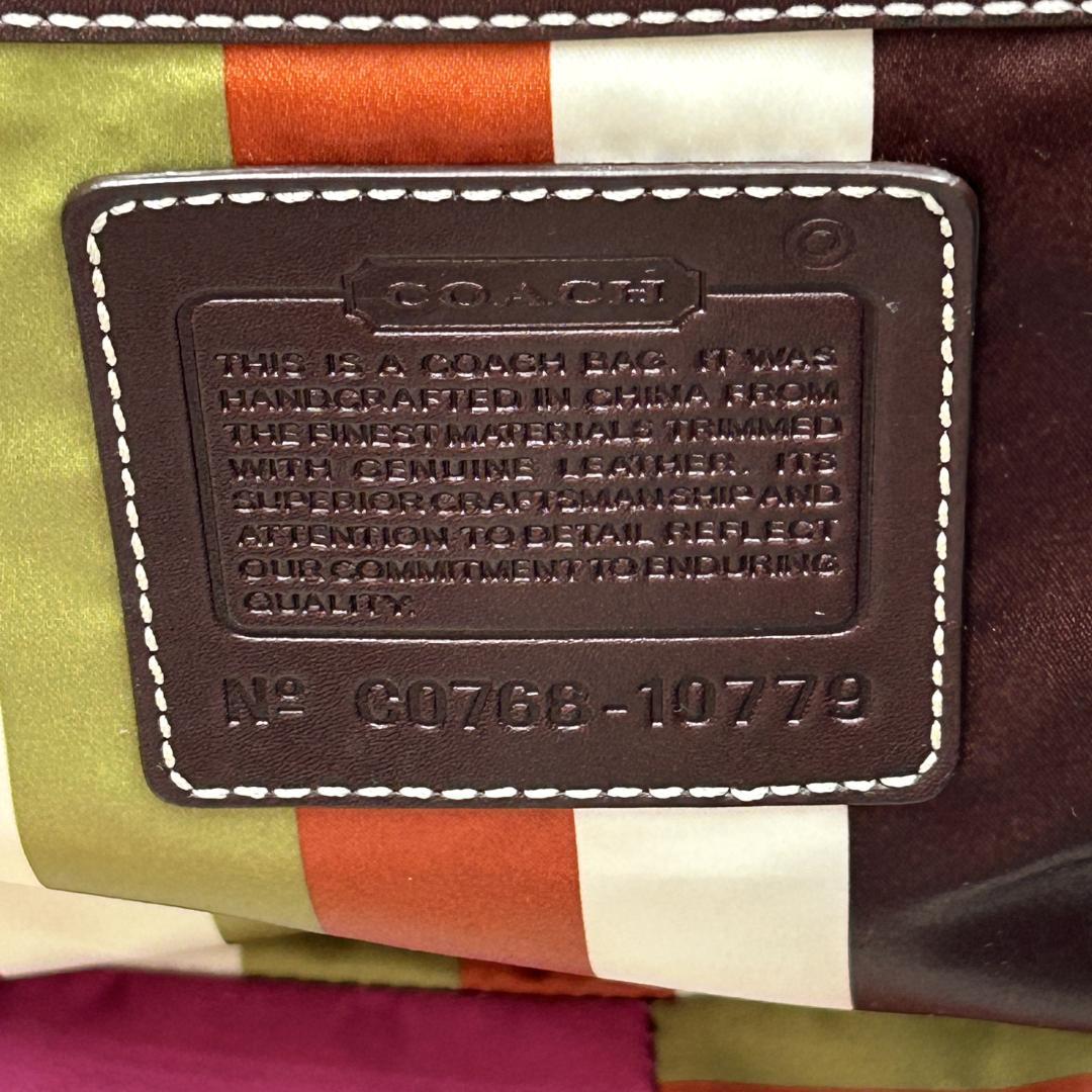 美品✨コーチ トートバッグ キャンバス レザー サイドターンロック 10779