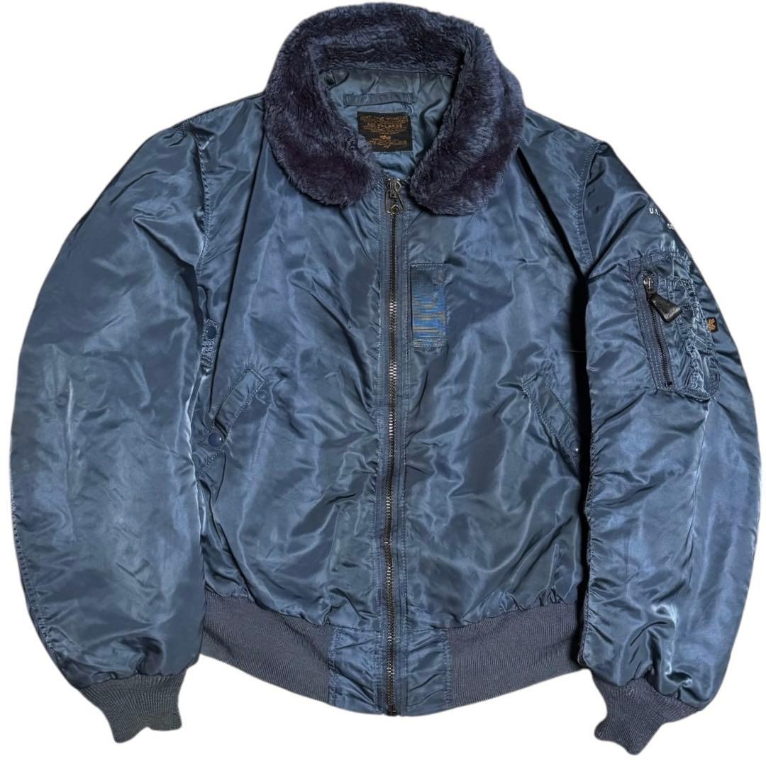 ALPHA 米国製 50s復刻 B-15C フライトジャケット XXL ネイビー