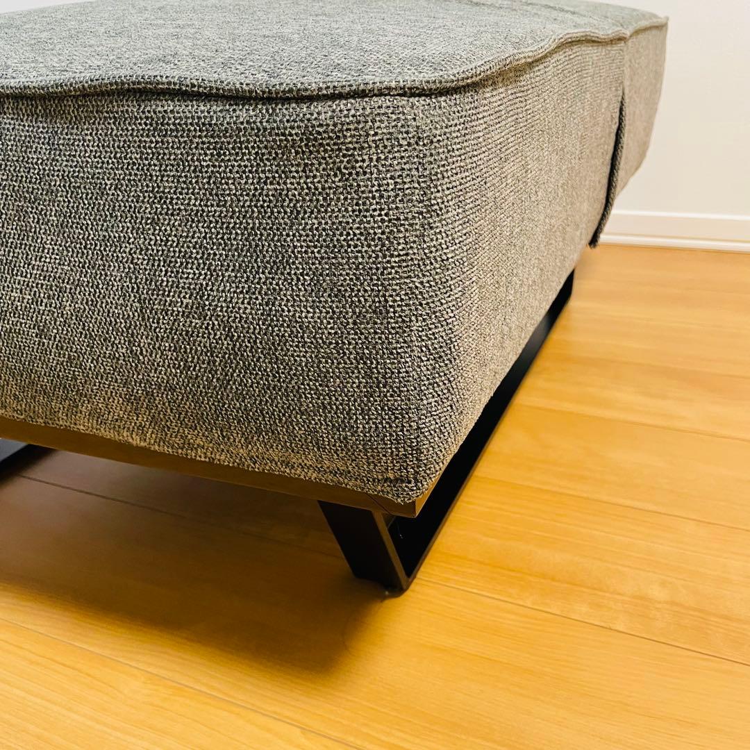 新品組立品Libero リベロ スツール オットマン96cm モスグレーカバー布