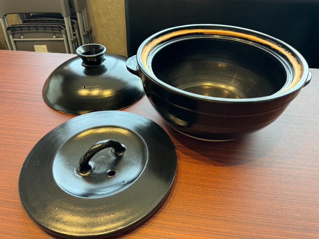 「長谷製陶」 かまどさん 土鍋 二升炊き 2升 直火専用 炊飯鍋 炊き出し