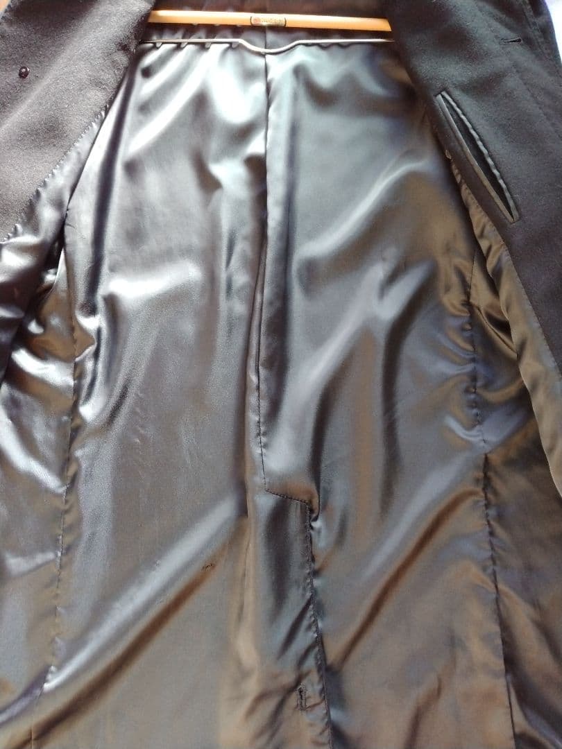 カシミヤ100% メンズ　ステンカラーコート　五大陸 カシミア