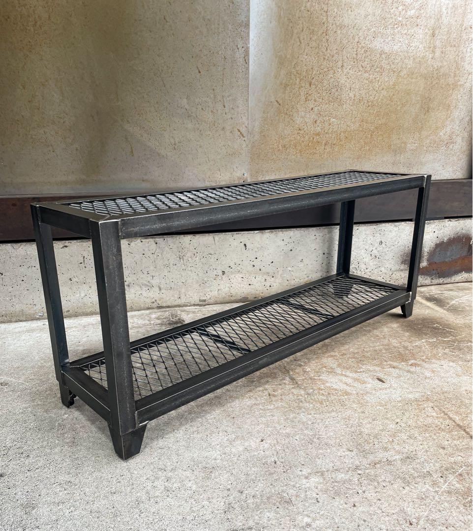 ［裏側補強］アイアンシューズラック　アイアン家具　植物棚　シェルフ