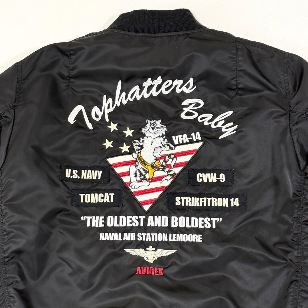 アヴィレックス MA-1 フライトジャケット トムキャット ブラック 2XL