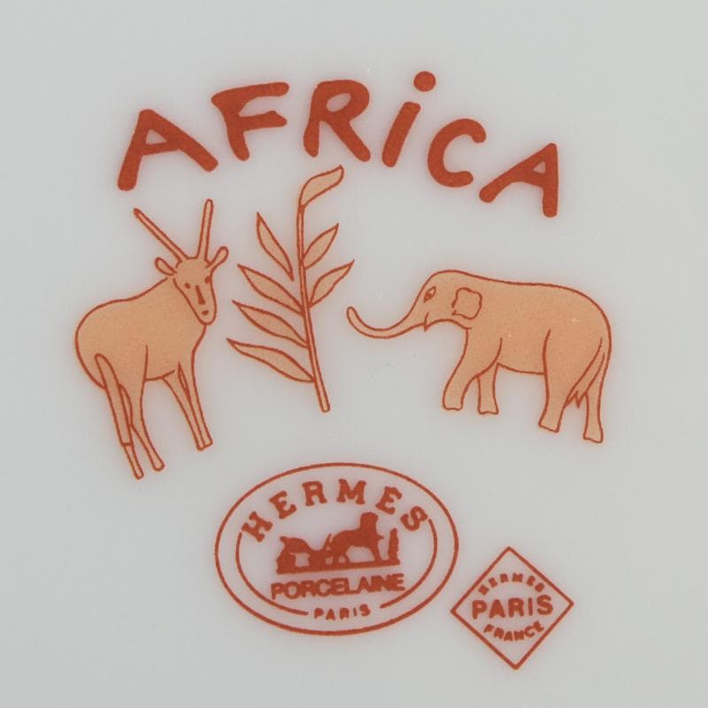 HERMES　エルメス　アフリカシリーズ　プレート　2枚　箱付　M　R9083