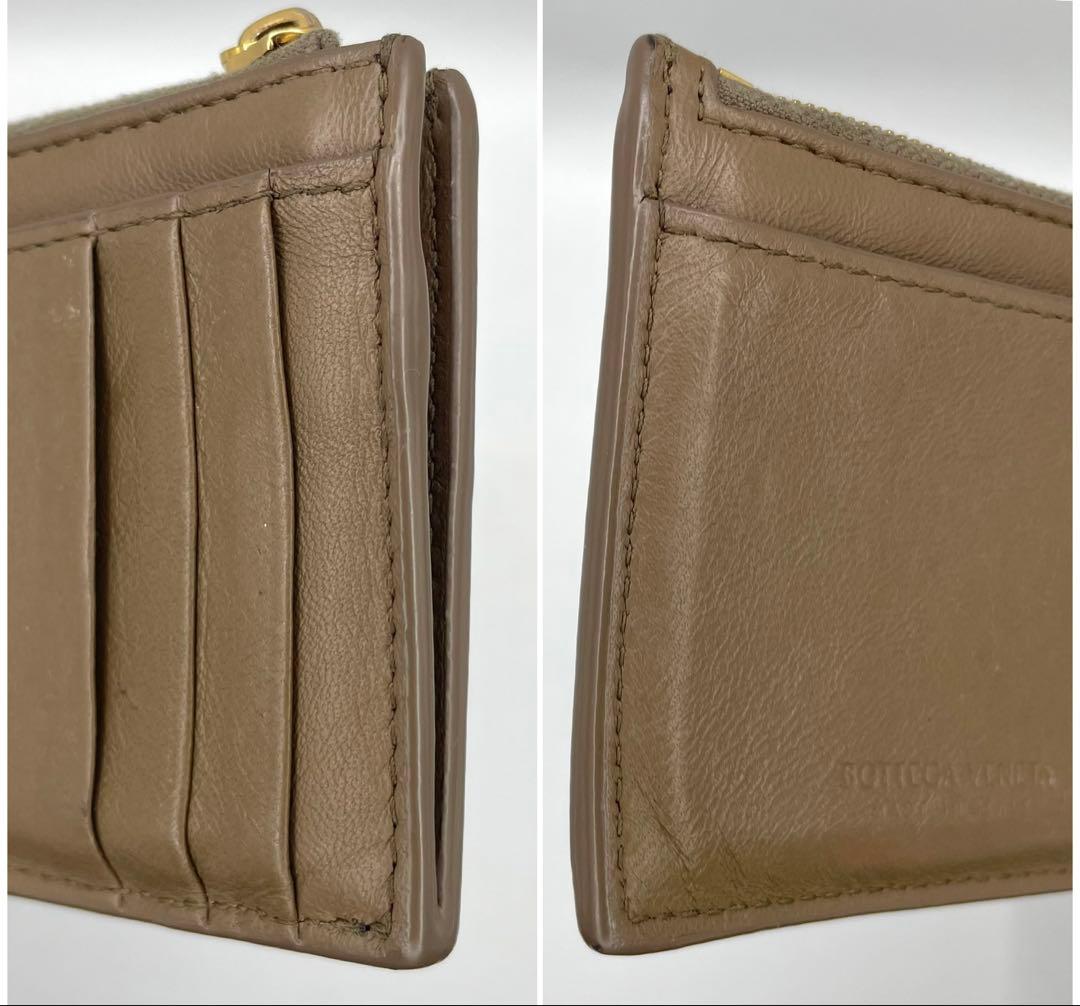 良品◇現行 ボッテガヴェネタ ケース キーリング付 ブラウン カードケース