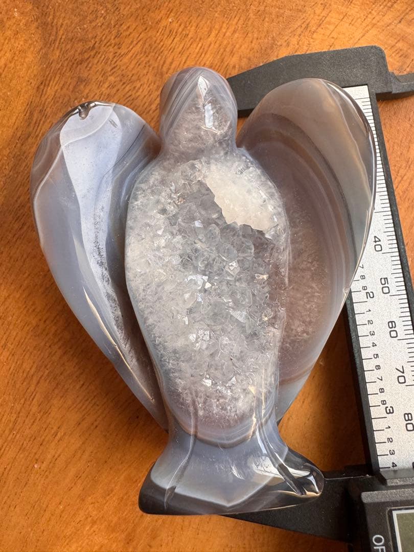 ★置物　ジオードめのう天使　3人セット