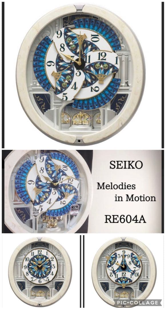 ★5分間使用超美品★セイコー RE604A からくり時計 ウェーブシンフォニー