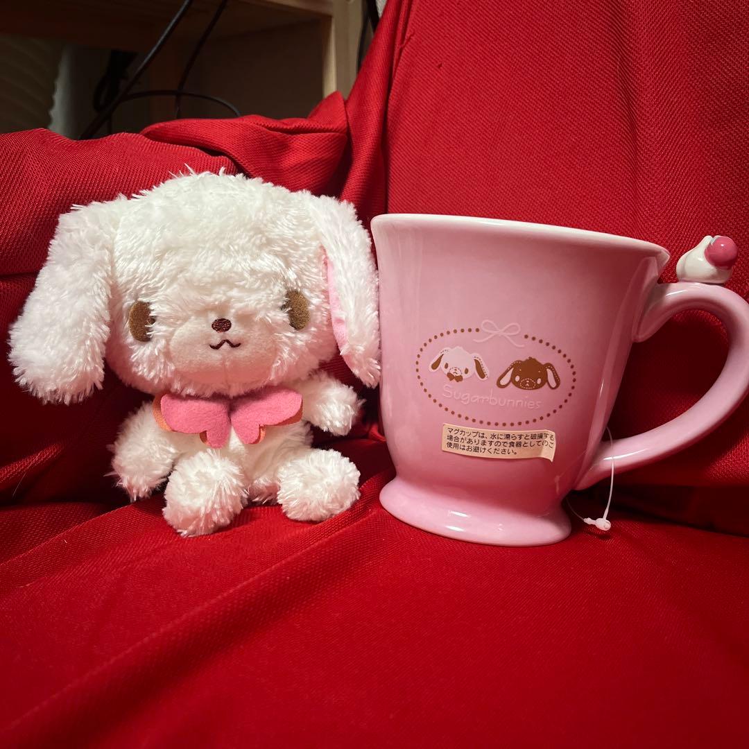【希少】サンリオ シュガーバニーズ しろうさ マグカップ付きぬいぐるみ