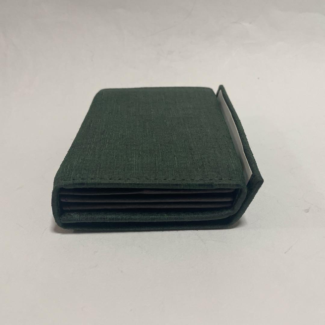 m+ エムピウ ミッレフォッリエ2 P25 クアドレッティ　グリーン　折り財布