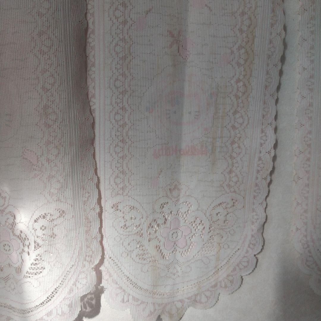 希少 平成レトロ 1999年製 ハローキティ　のれん カフェカーテン レース