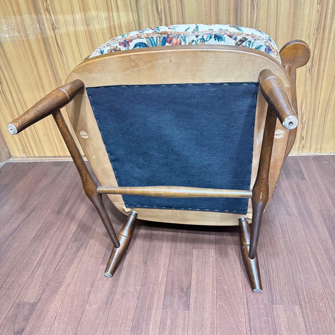 梅の実様限定 飛騨産業 キツツキマーク キジ 花柄 椅子