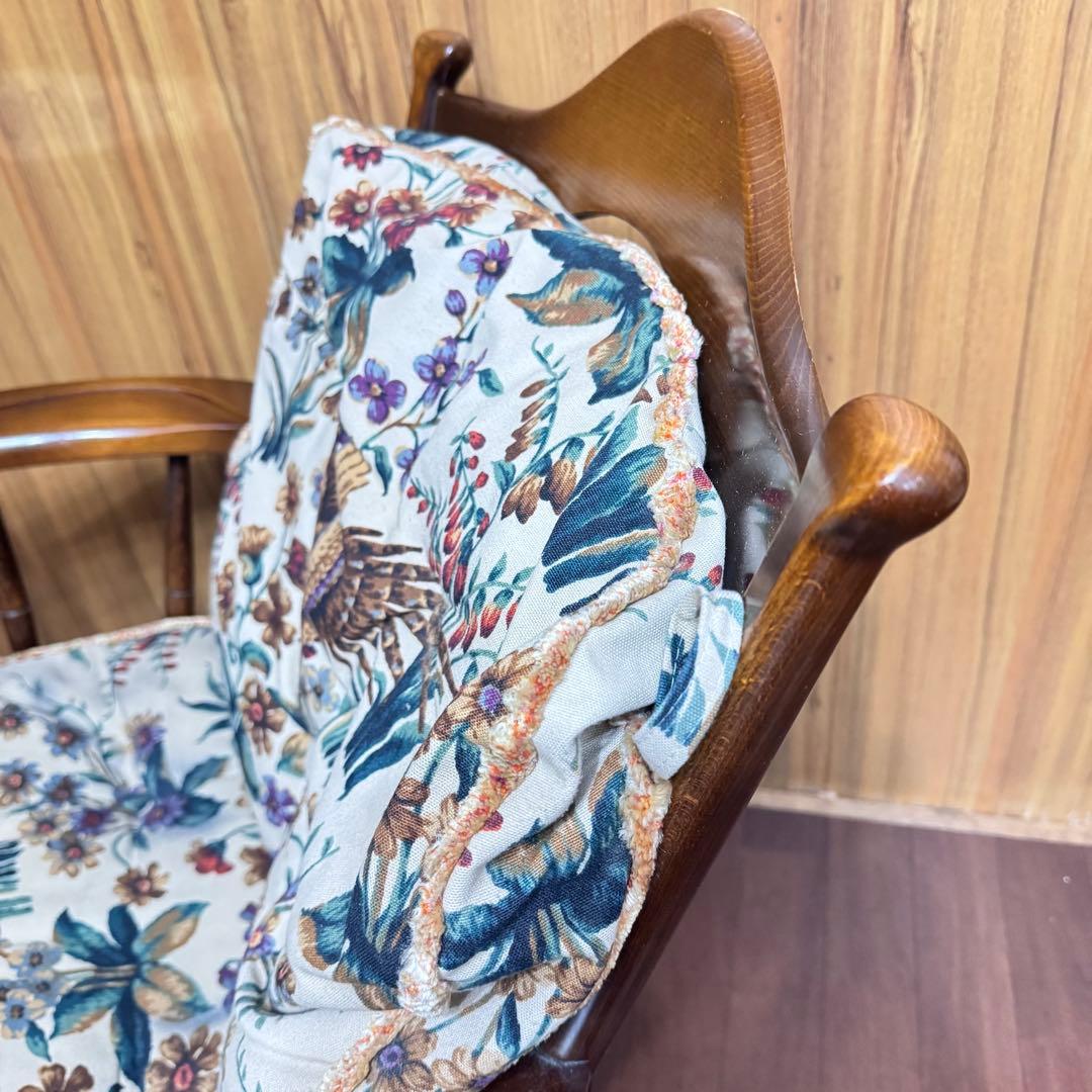 梅の実様限定 飛騨産業 キツツキマーク キジ 花柄 椅子