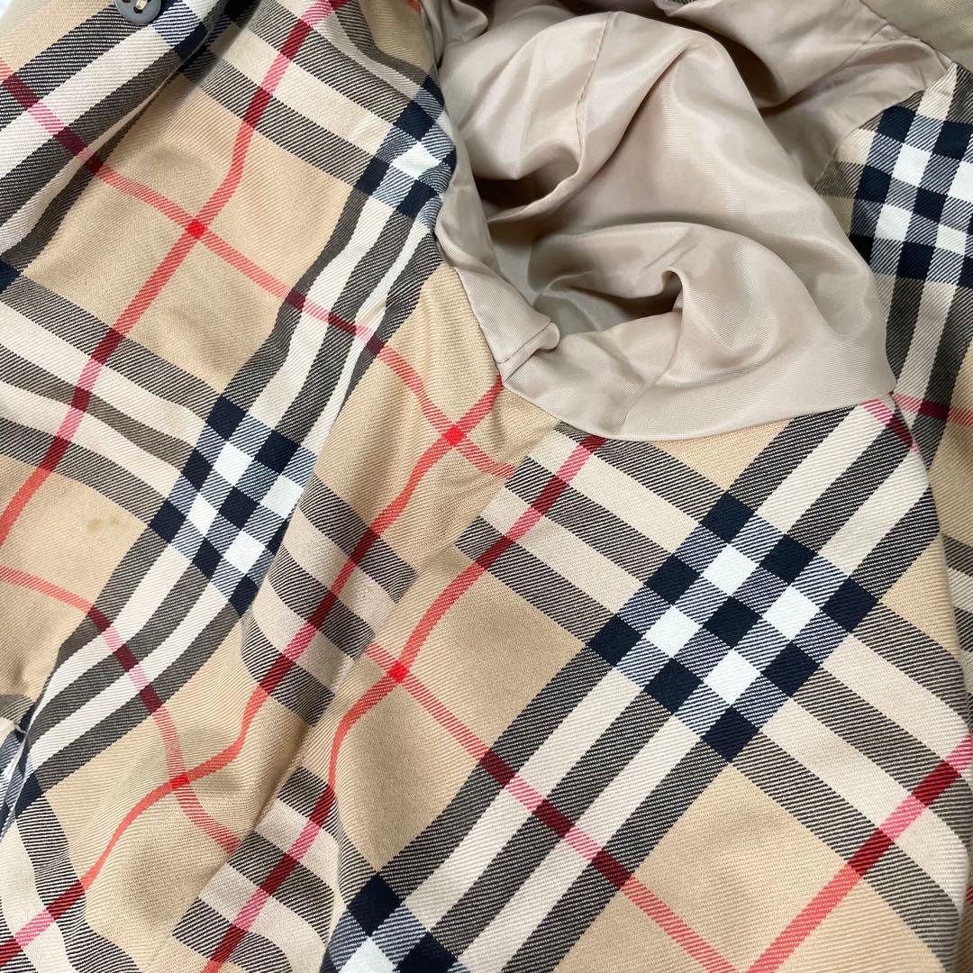 美品 BURBERRY バーバリー トレンチコート ベルト ノバチェック 90年