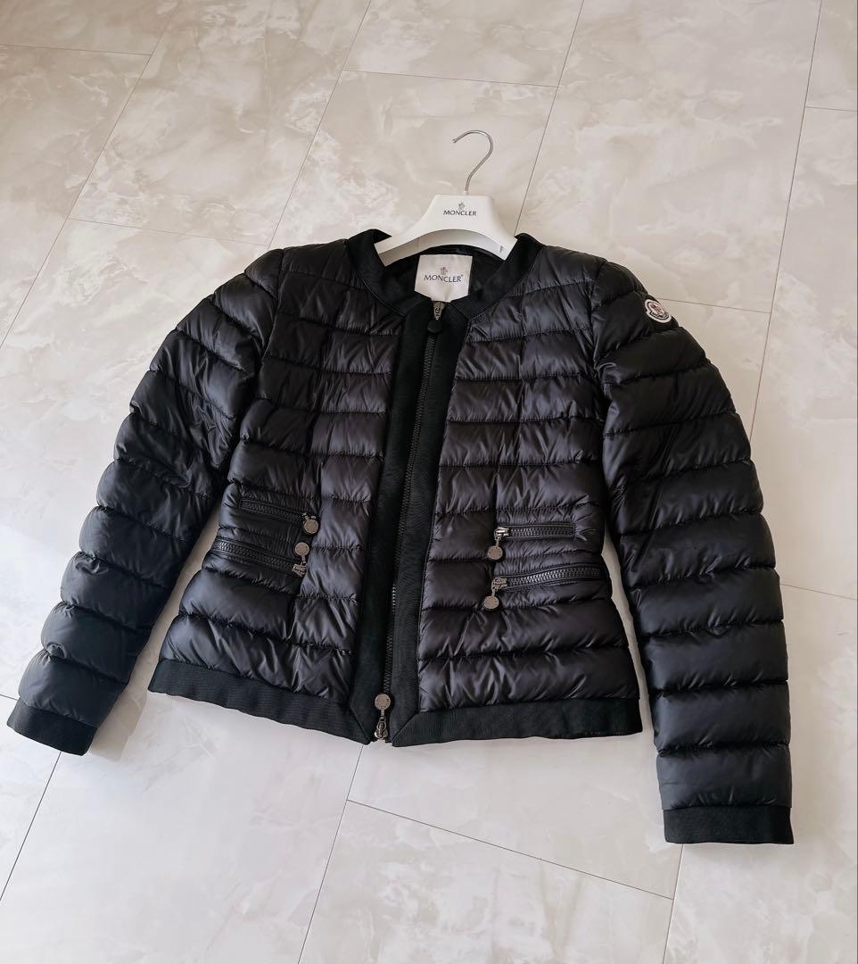 MONCLER モンクレール ノーカラー ダウンジャケット 黒 2