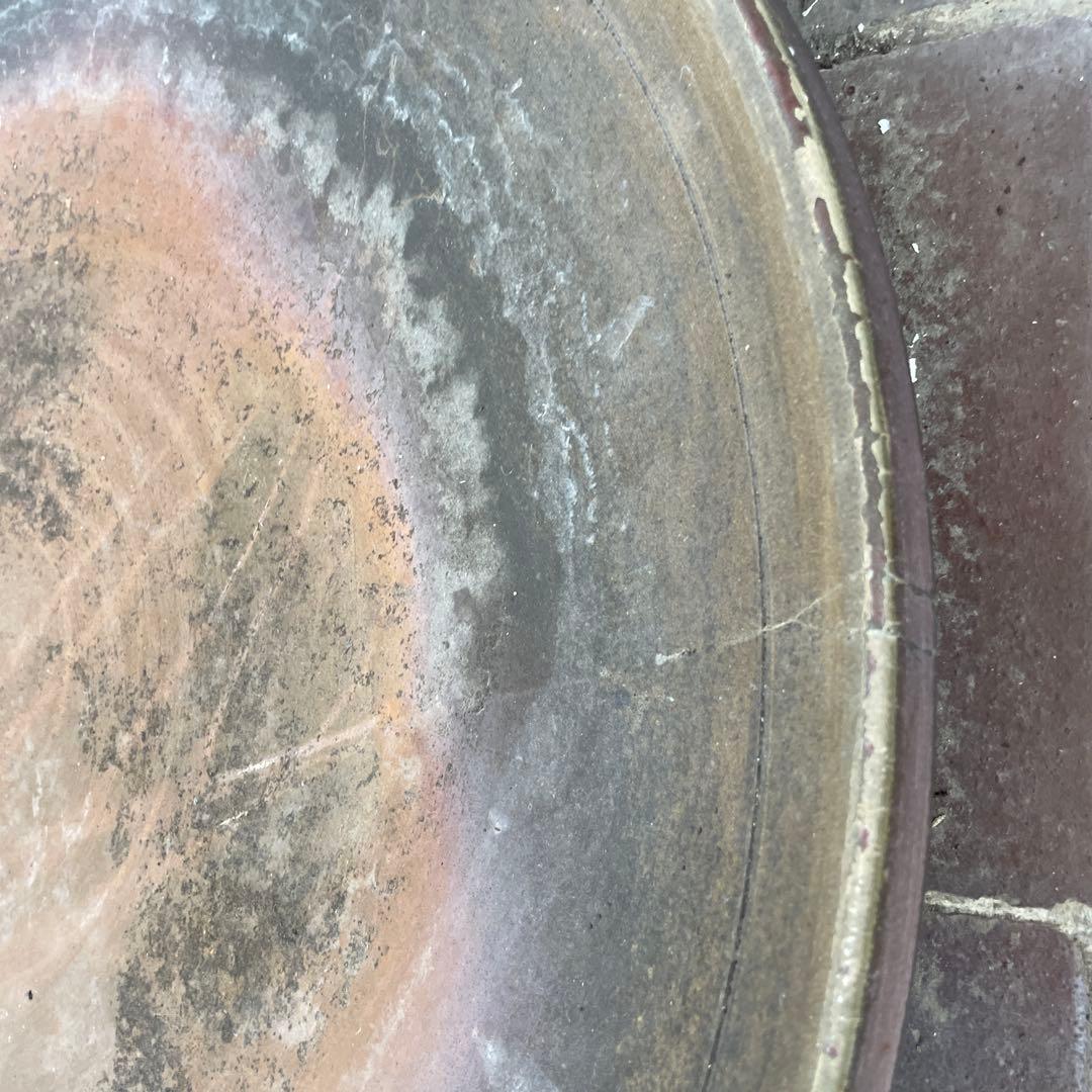 備前焼大皿陶器製　約60cm 作者銘有り