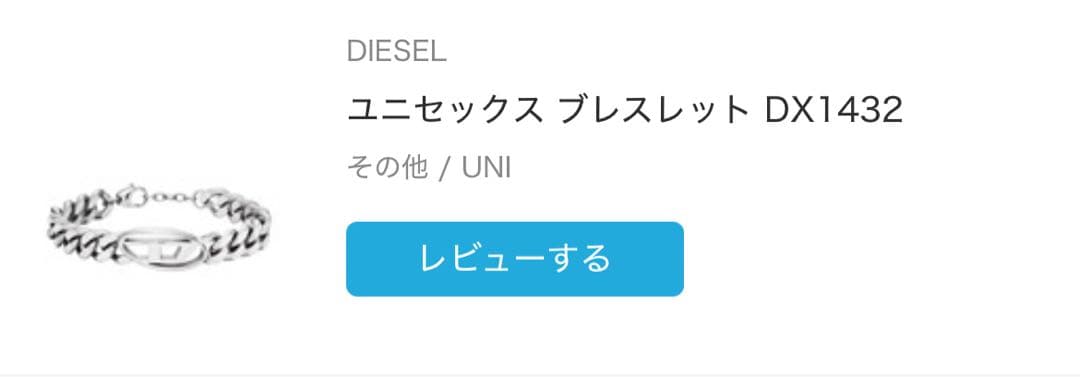 り*ん様 DIESEL DX1432 シルバーチェーンブレスレット