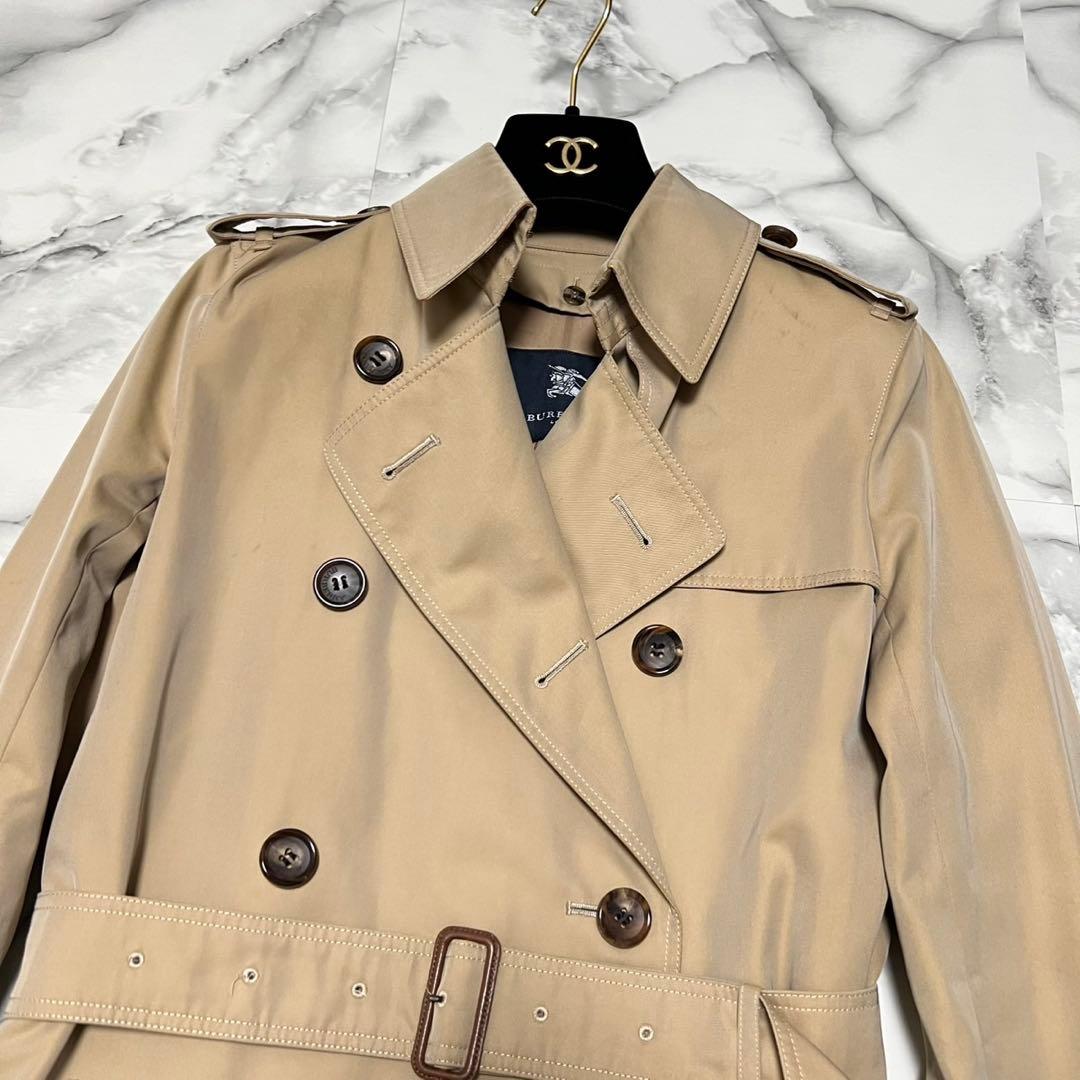 バーバリーロンドン　トレンチコート　ライナー付き　ロング丈　裏地チェック　38