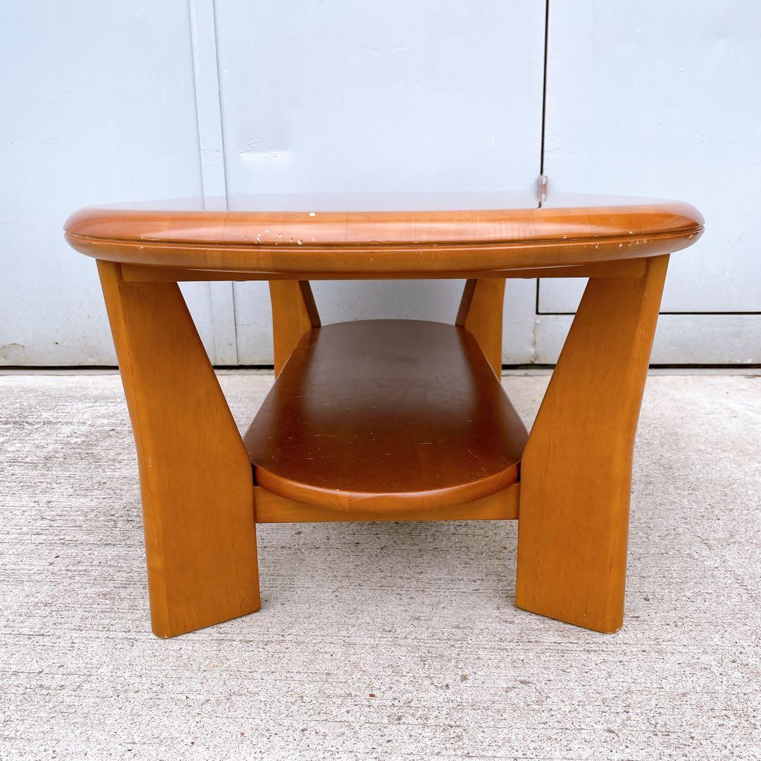 【送料込】マルニ木工 天然木 センターテーブル 楕円形 ローテーブル