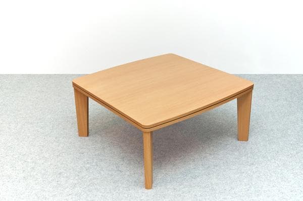 《新品・送料無料》カジュアルコタツ　R天板　75×75　正方形　BR/NA