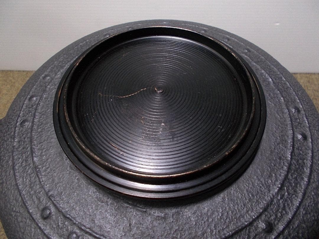 茶道具 風炉釜セット 未使用五徳 唐銅風炉 茶釜 釜環 送料込み