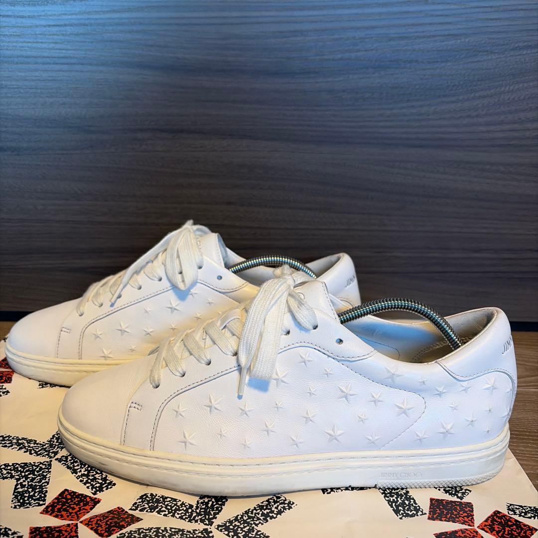 JIMMY CHOO ホワイト レザー スニーカー　40サイズ