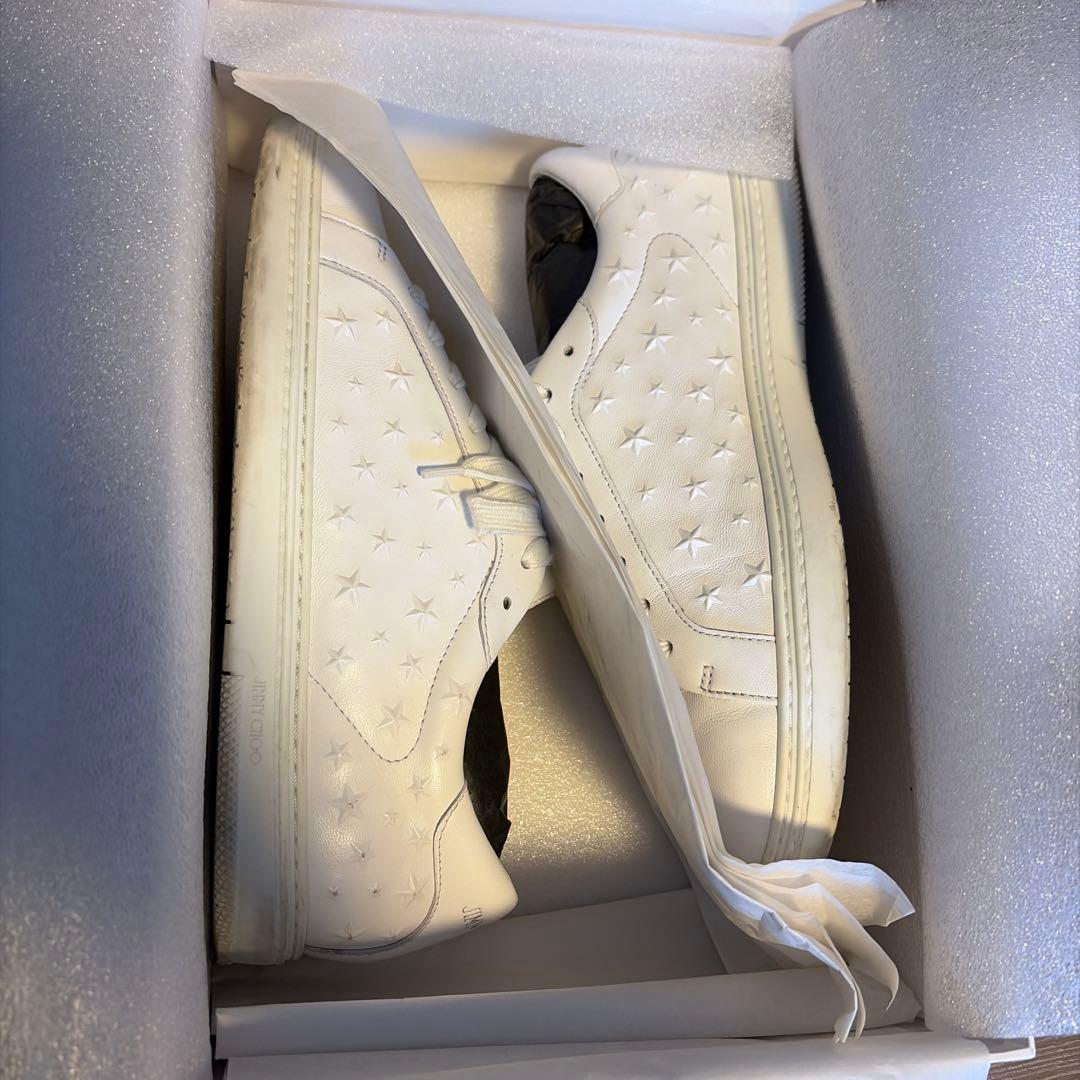 JIMMY CHOO ホワイト レザー スニーカー　40サイズ