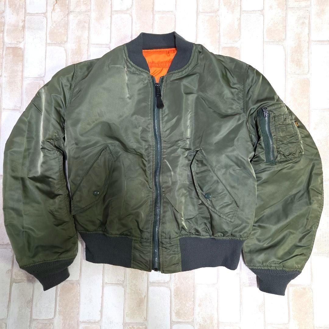 USA製 80s アルファインダストリーズ MA-1 カーキ M
