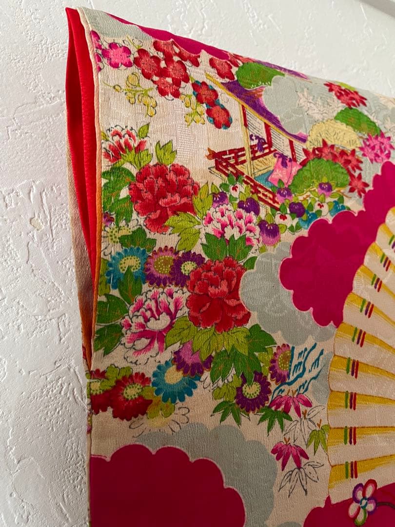 七五三　3歳　アンティークお着物セット　ハンドメイド　正絹総絞りの被布コーデ