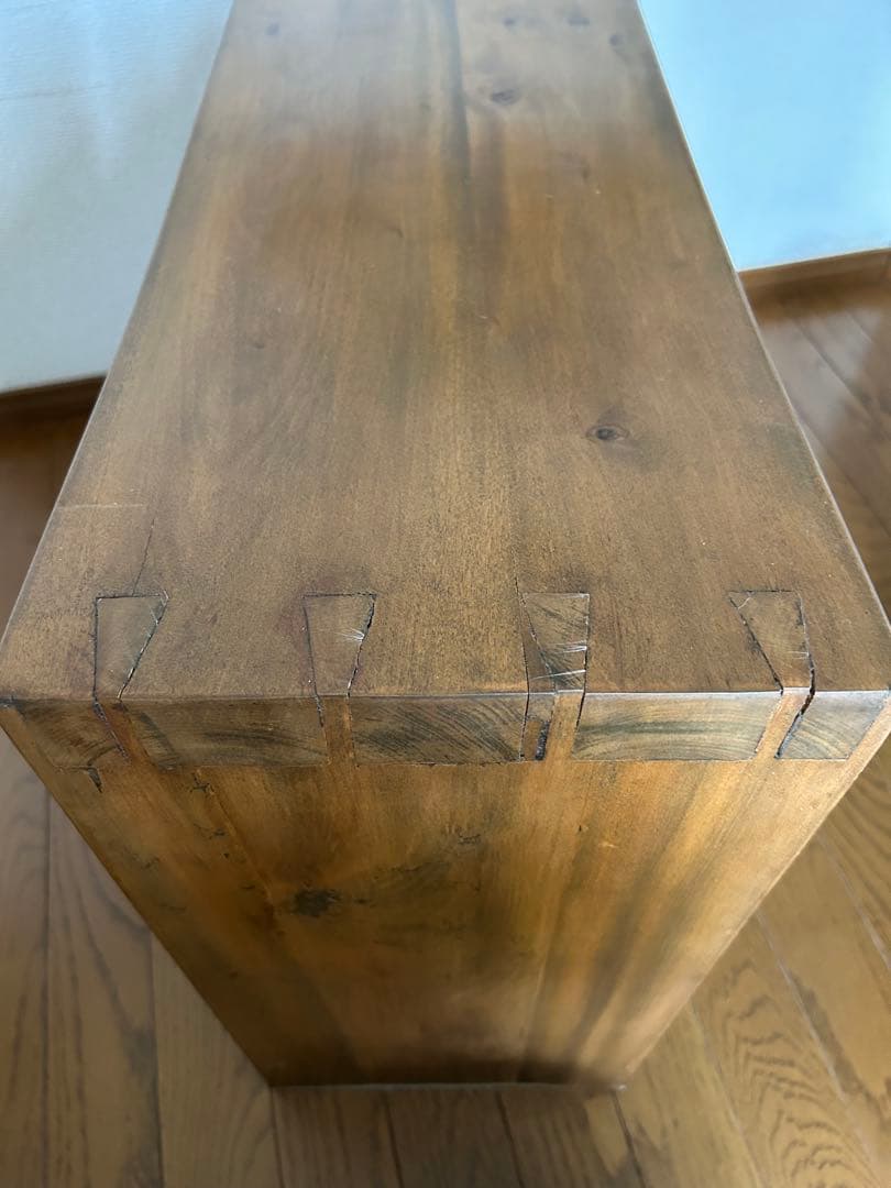 エントランスベンチ　玄関フロア靴脱ぎ椅子　手荷物一時置き　曲木コンソールテーブル