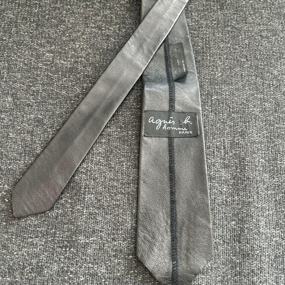agnès b. Leather Tie Made in France レザー