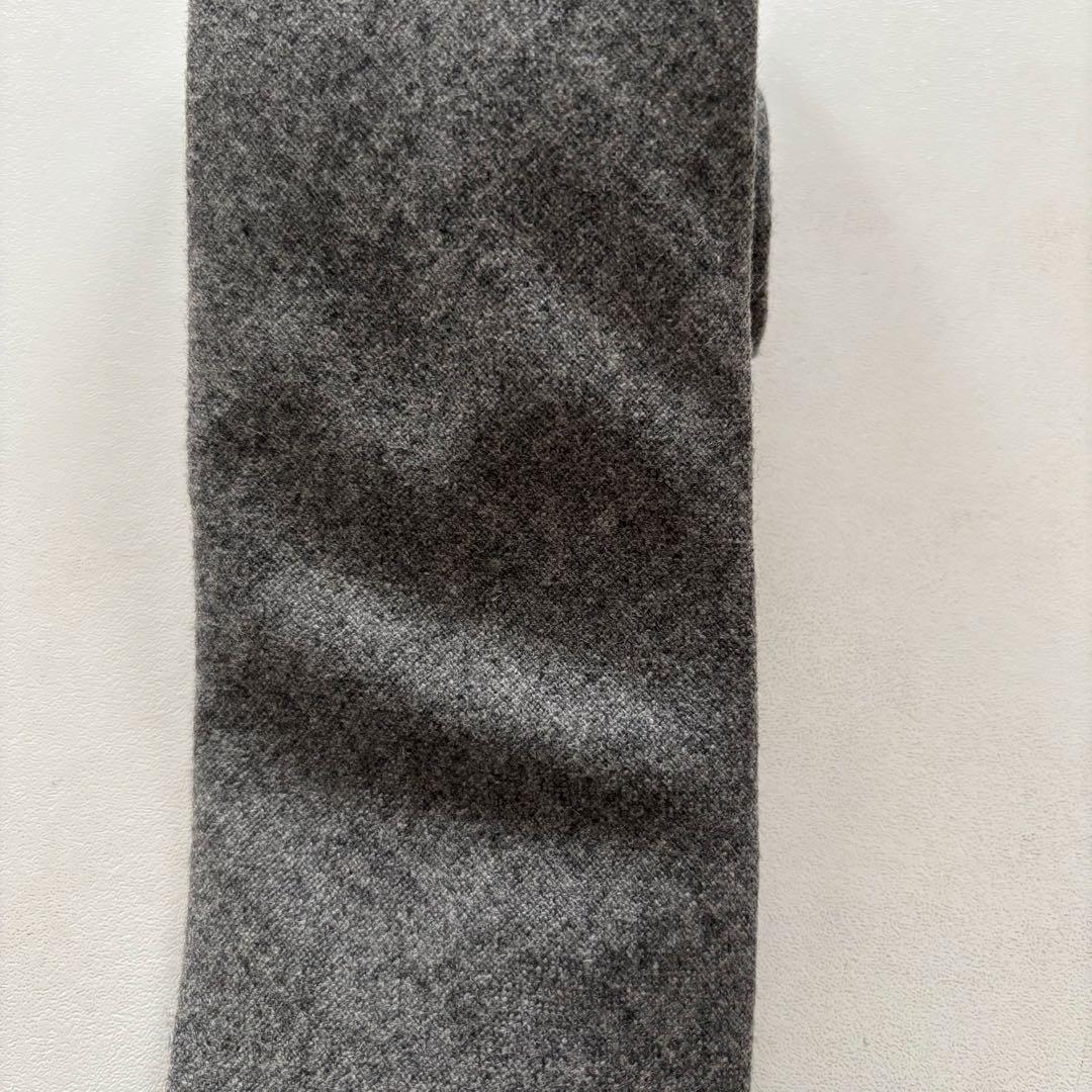 HERMES-PARIS / エルメス ネクタイ カシミア100% 無地 グレー