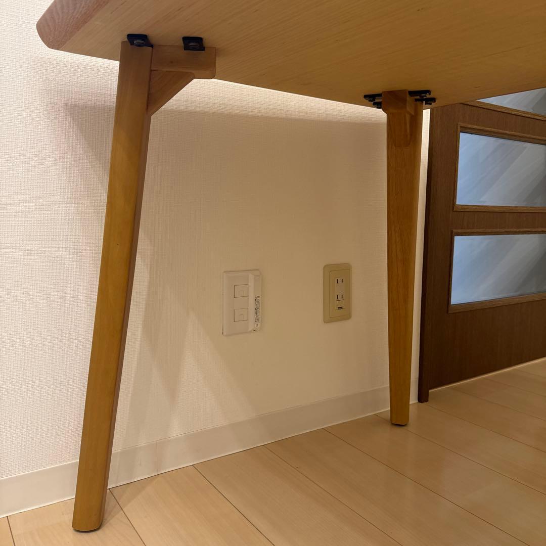 ナチュラルウッド ダイニングテーブル 1200mm