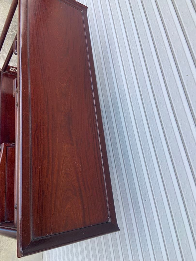 茶箪笥　アンティーク　唐木　年代物　飾り棚　中国家具　美術品　昭和レトロ