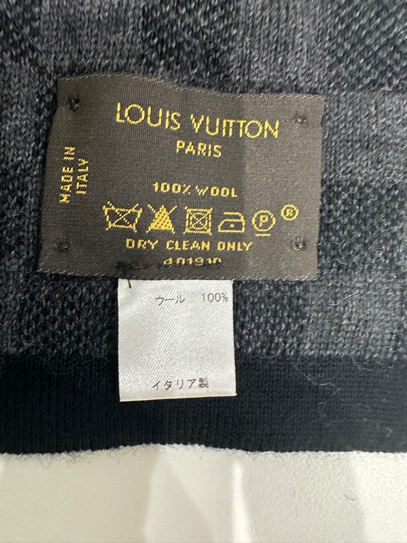 ルイヴィトン マフラー エシャルプ プティ ダミエグラフィット ウール LVロゴ