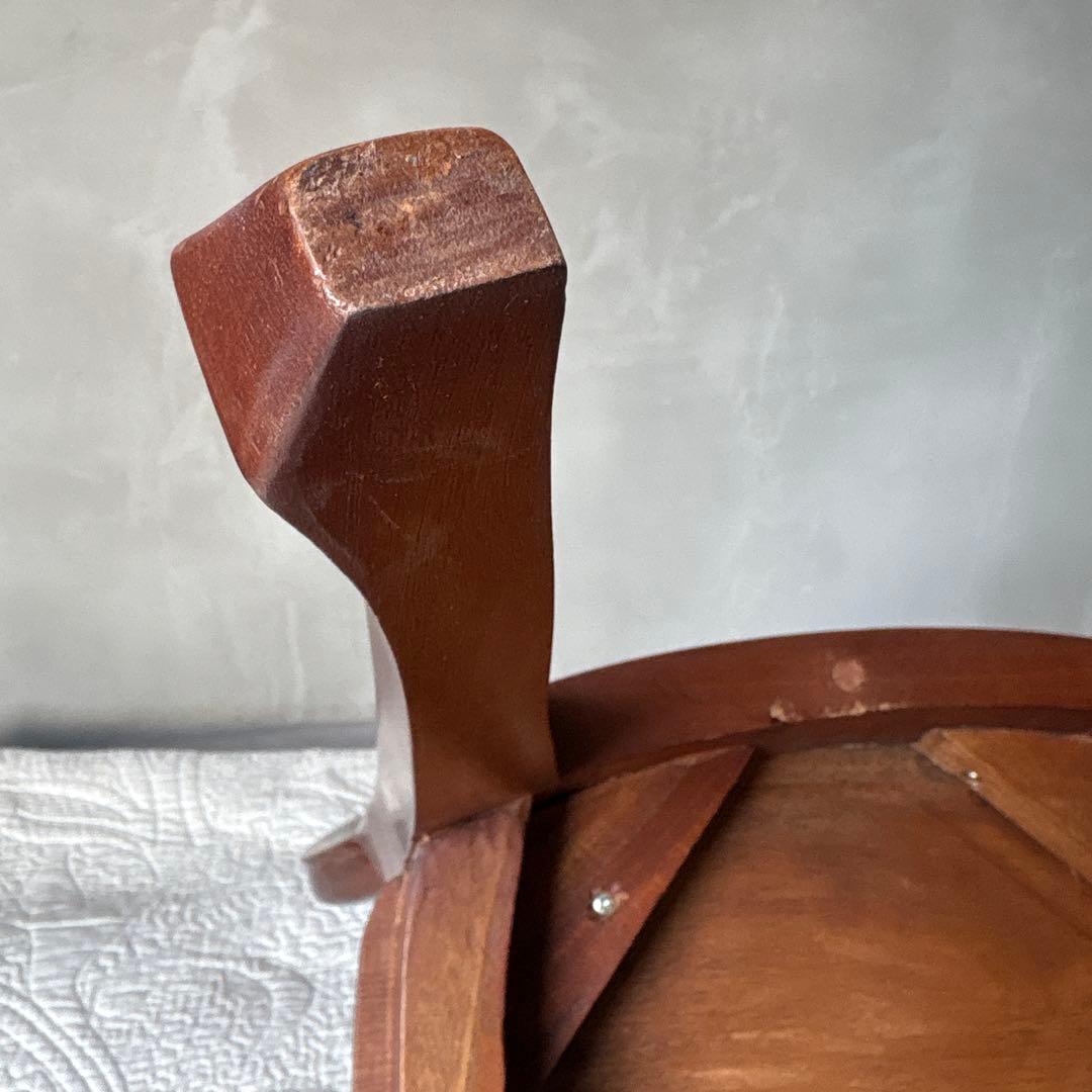 木製 バルーンバックチェア 猫脚 キッズ 子ども アンティーク風 スツール 椅子