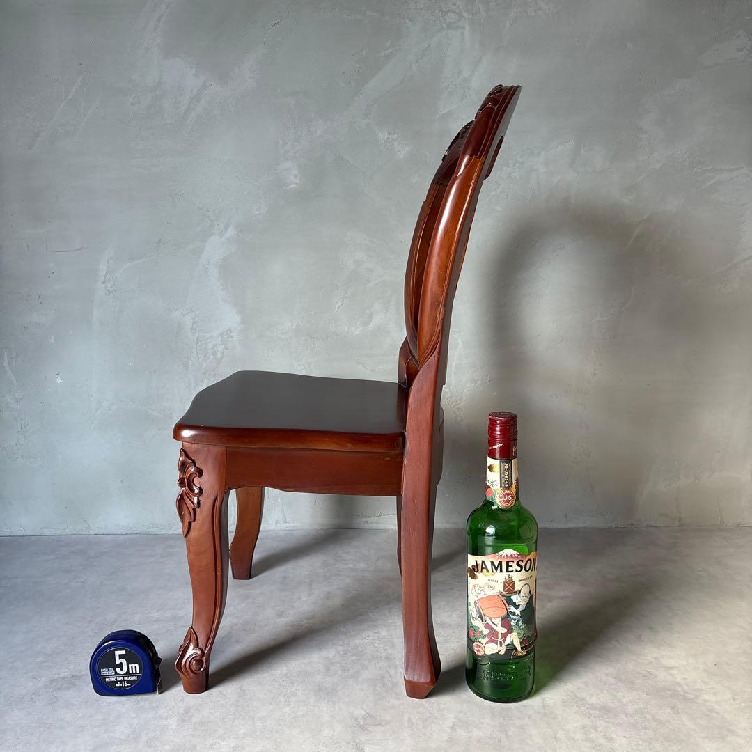 木製 バルーンバックチェア 猫脚 キッズ 子ども アンティーク風 スツール 椅子