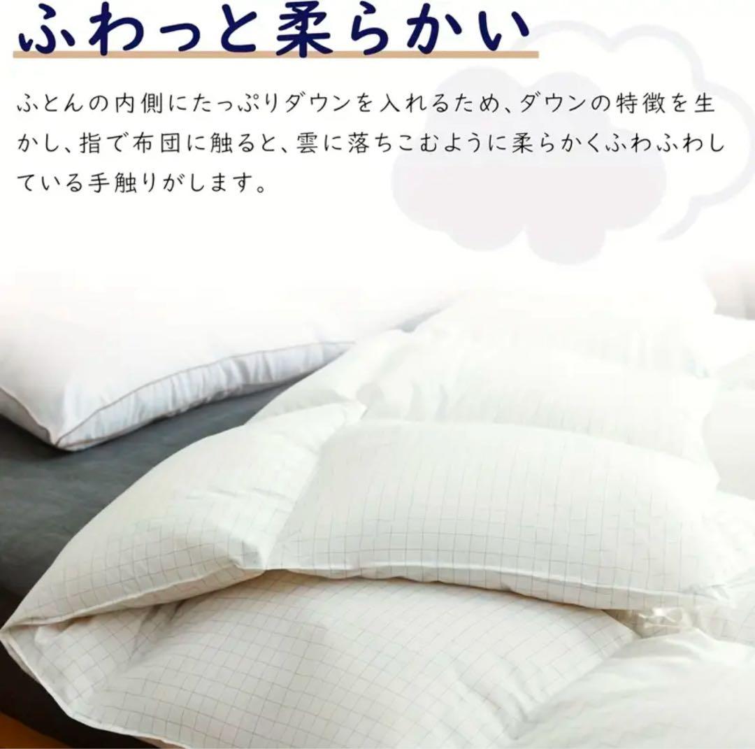 羽毛布団 シングル ポーランド産ホワイトダックダウン90% フェザー10%
