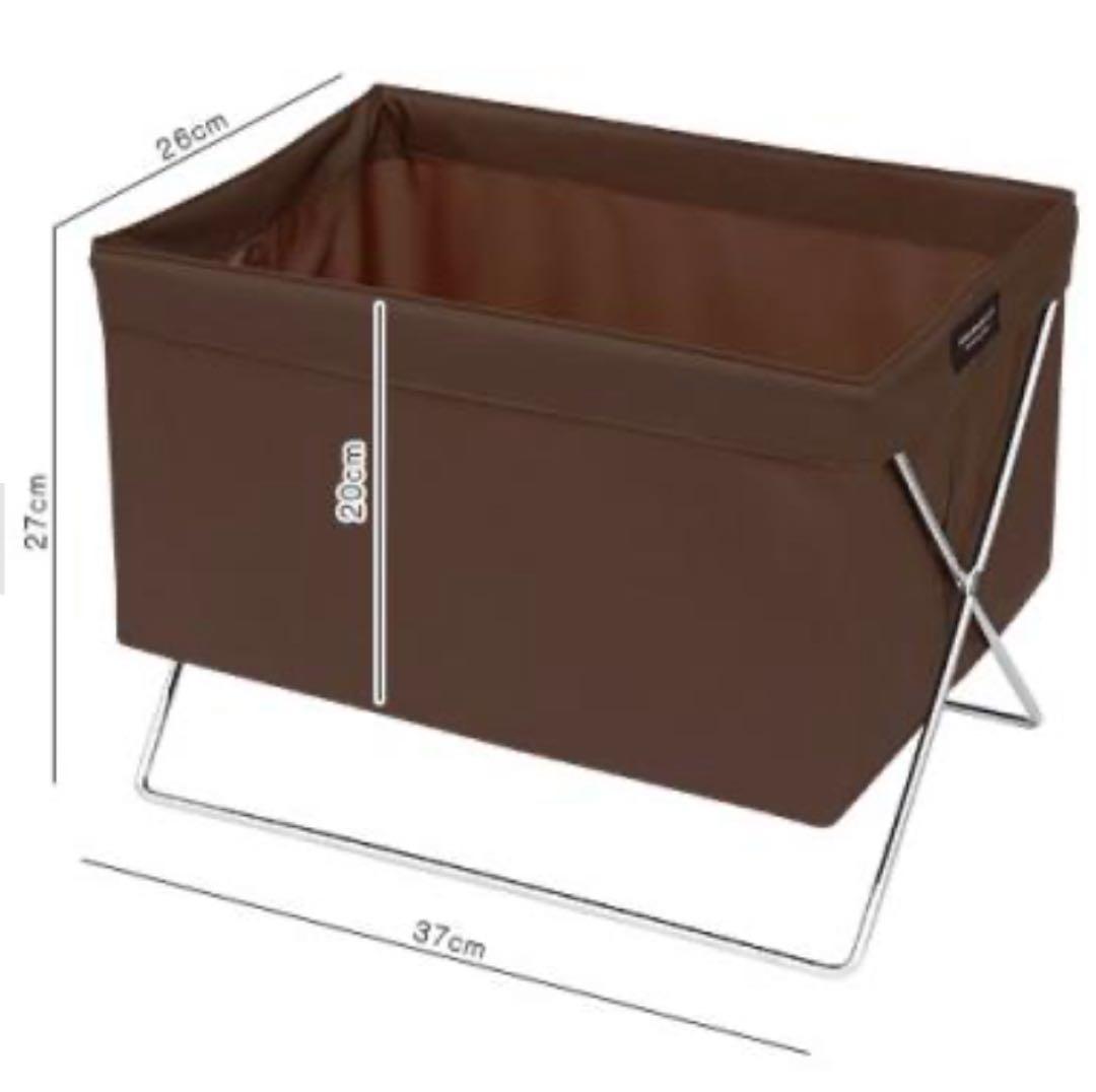 ブラウン折りたたみサイドワゴン /4個セット