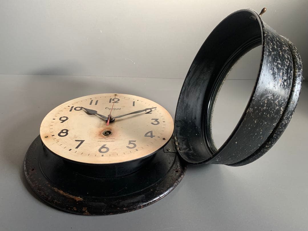 アンティーク Crescent 8day 船舶時計 船時計 壁掛け時計 古道具