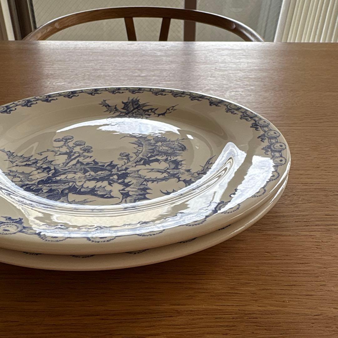 廃盤　ヴィンテージ　Chardons Grien ジアン　皿 あざみ　2客