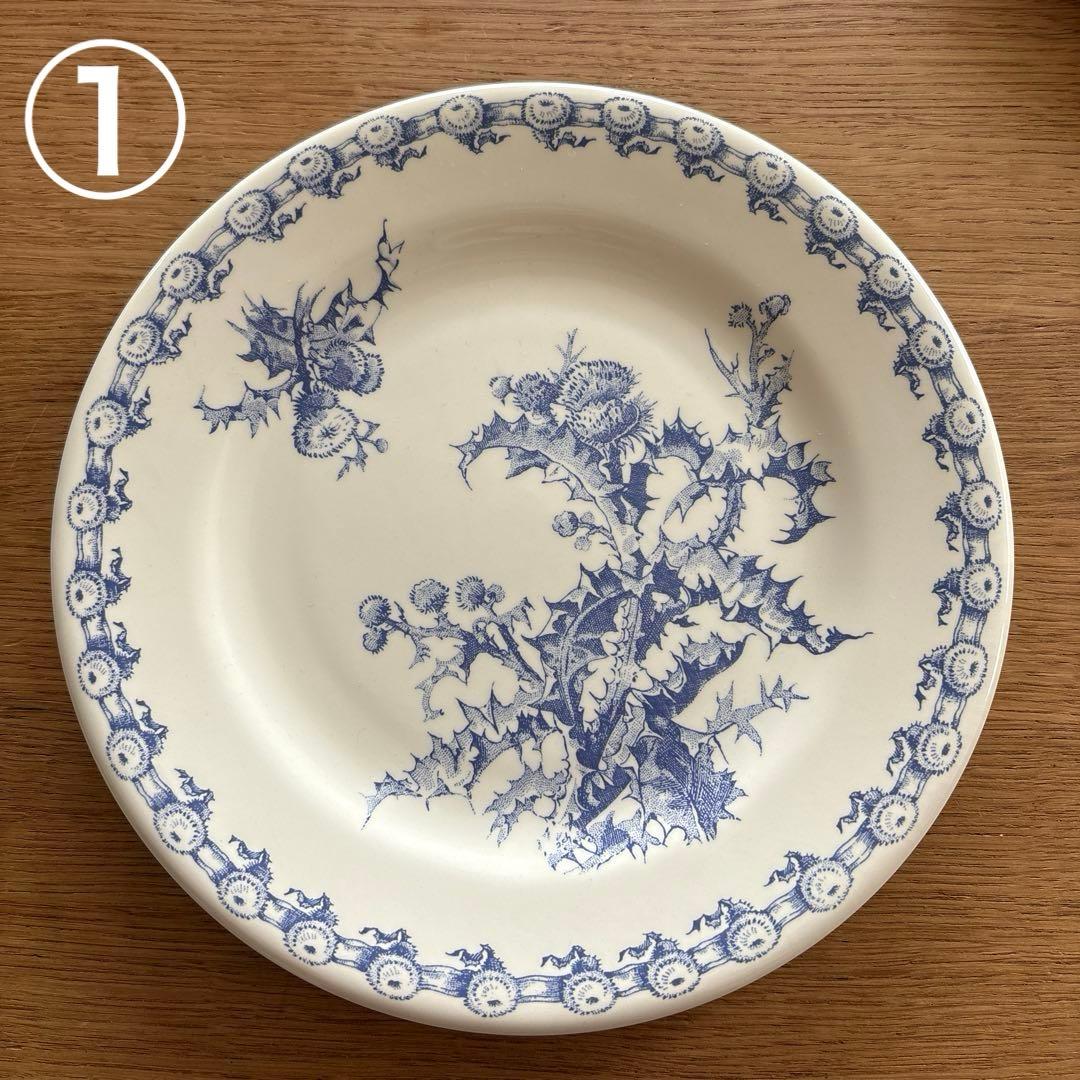 廃盤　ヴィンテージ　Chardons Grien ジアン　皿 あざみ　2客