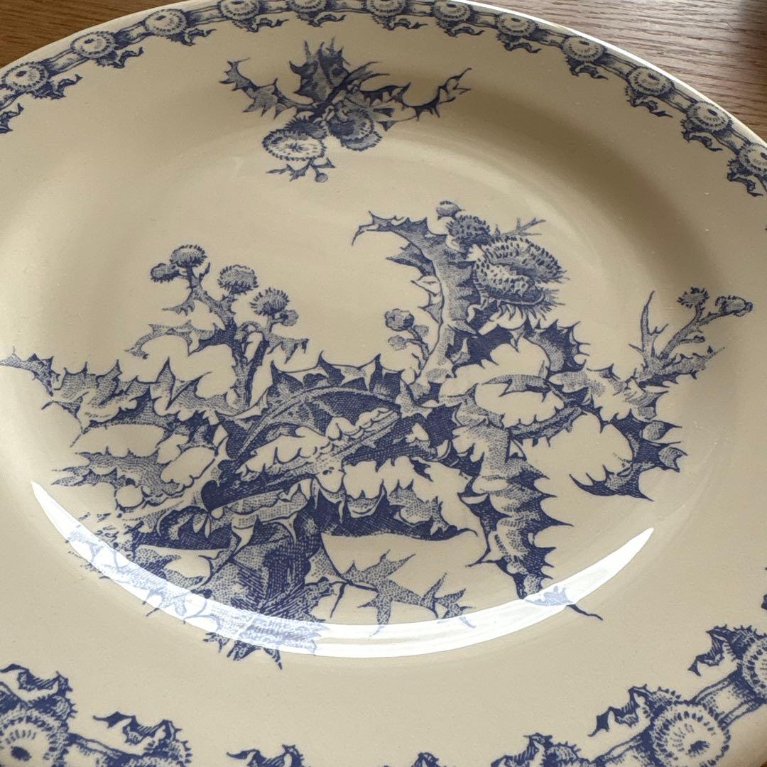 廃盤　ヴィンテージ　Chardons Grien ジアン　皿 あざみ　2客