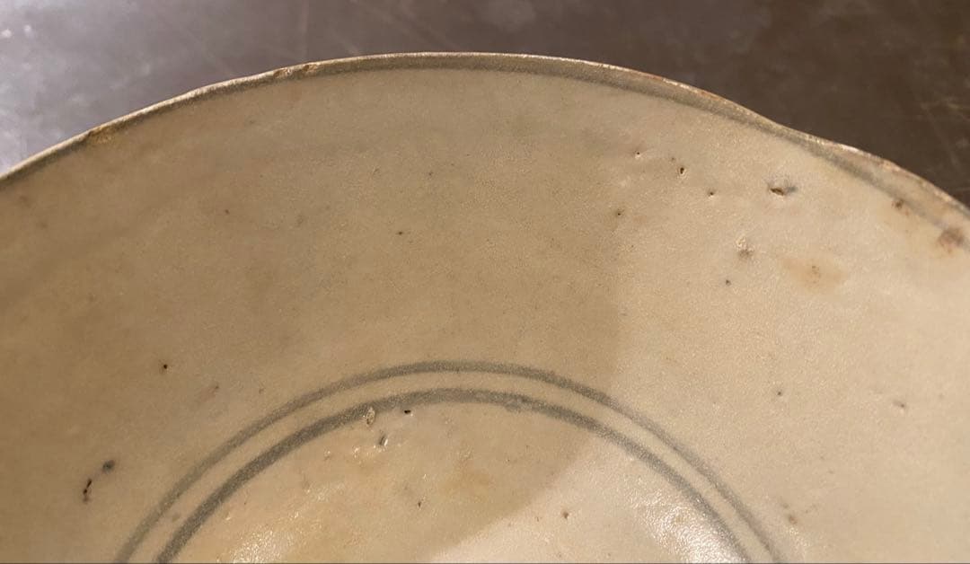 中国汕頭・スワトウ染付絵皿　鑑賞台付 ・ヴィンテージ　レア ・中国　台湾茶器