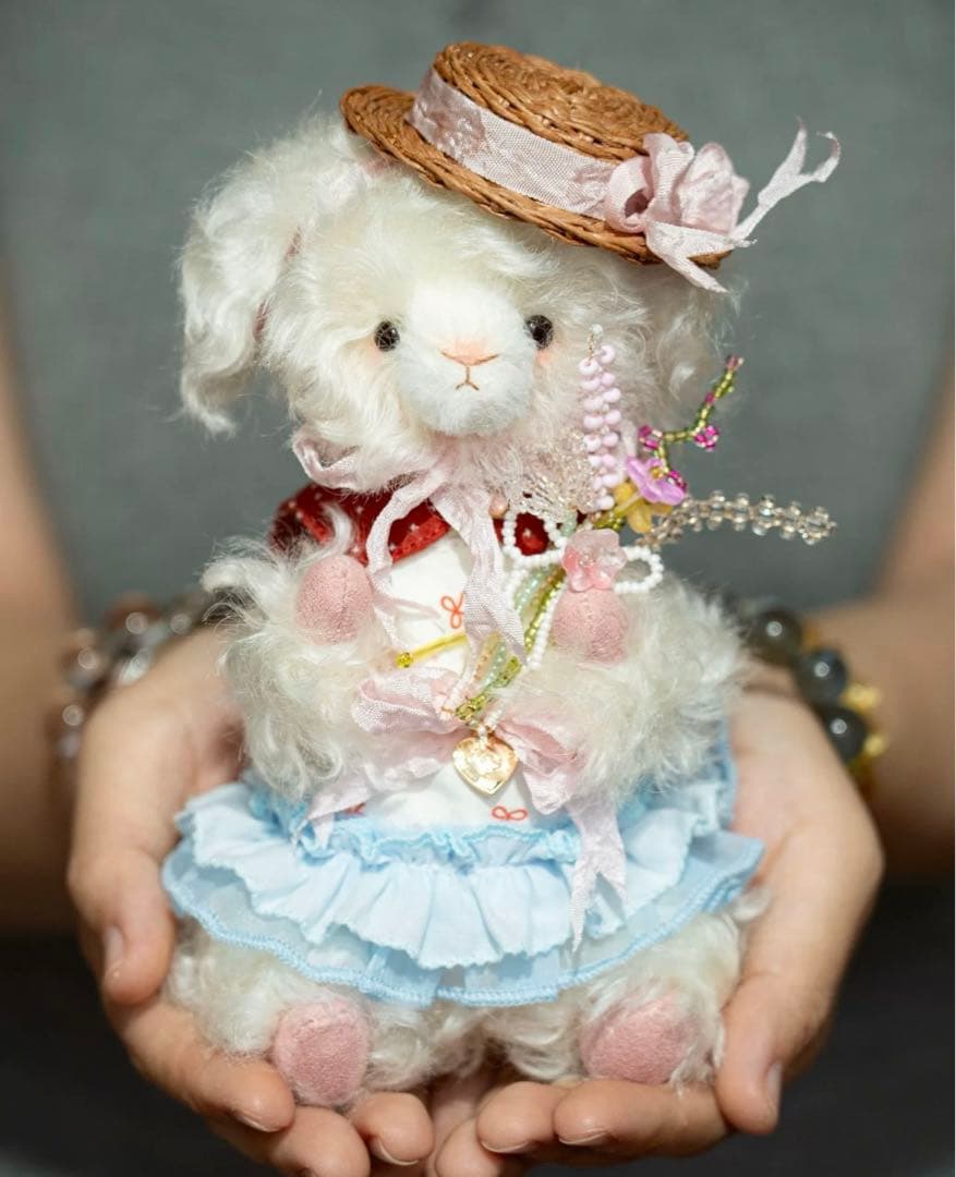 ガーデン好きな仔羊 アーティストベア 海外作家様 ハンドメイド ぬいぐるみ