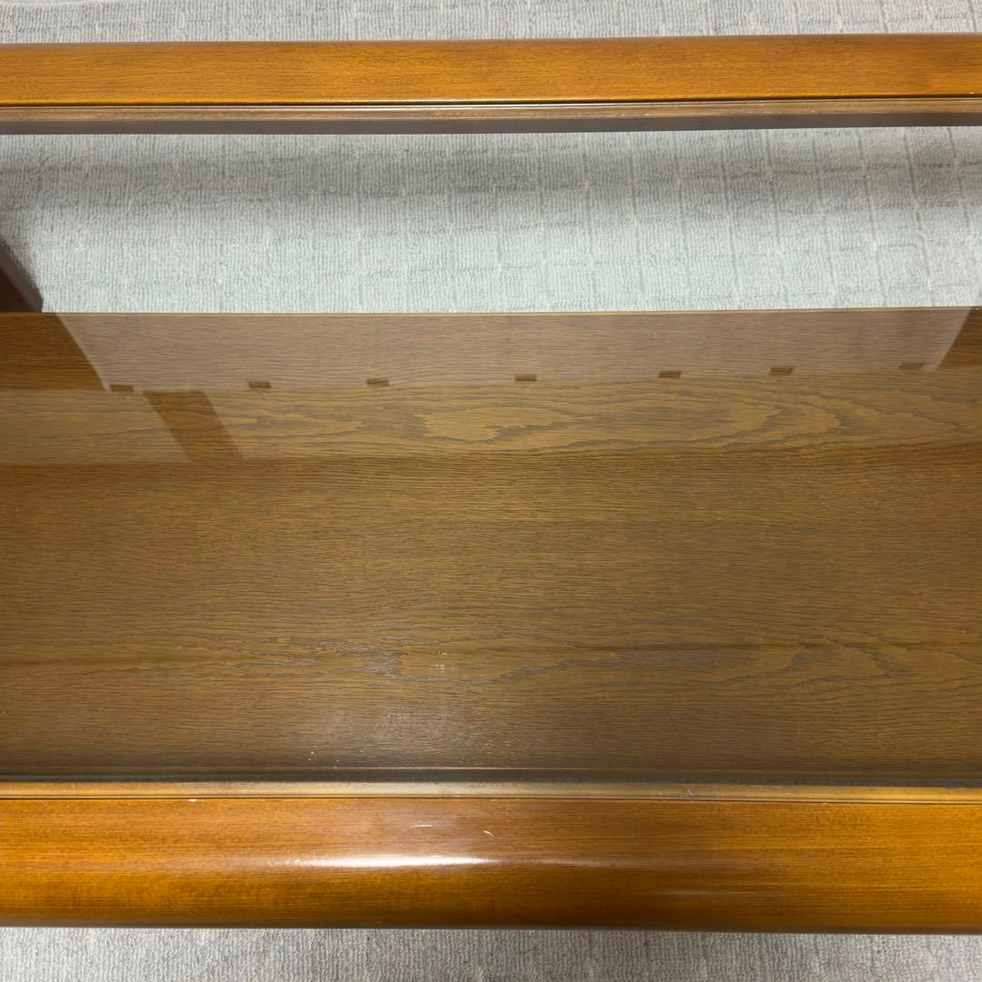 B045 karimoku カリモク センターテーブル ガラストップ レトロ